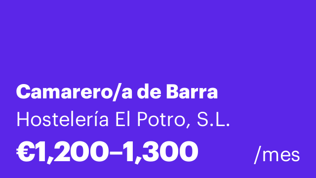 Camarero/a de Barra