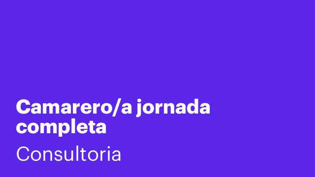 Camarero/a jornada completa