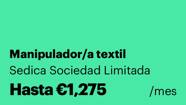 Manipulador/a textil