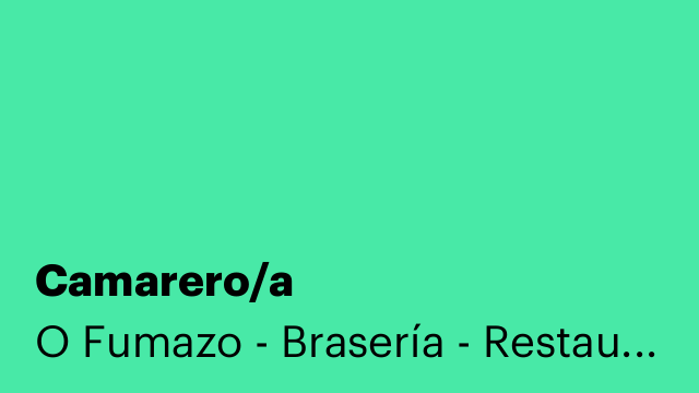 Camarero/a