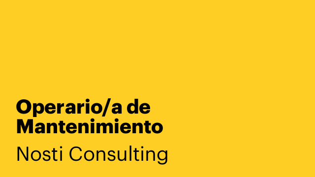 Operario/a de Mantenimiento