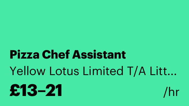 Pizza Chef Assistant