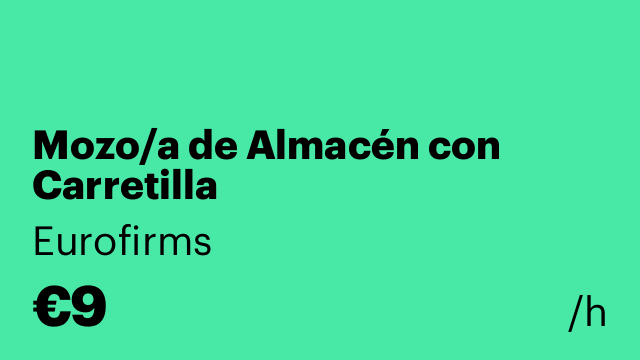 Mozo/a de Almacén con Carretilla