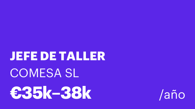 JEFE DE TALLER