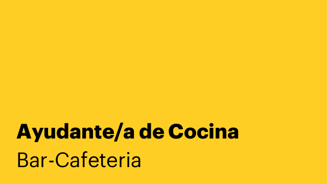 Ayudante/a de Cocina