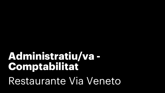Administratiu/va - Comptabilitat