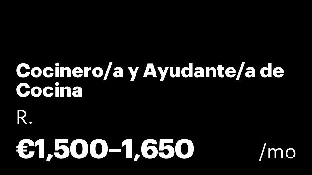 Cocinero/a y Ayudante/a de Cocina