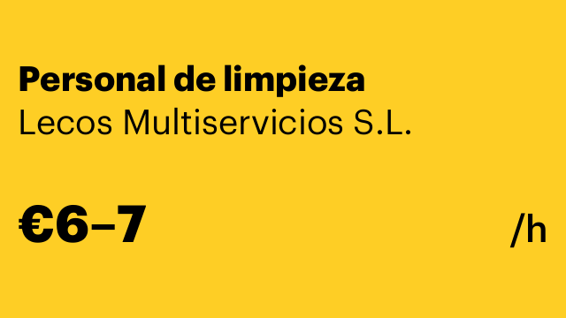 Personal de limpieza