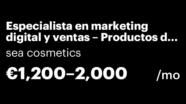 Especialista en marketing digital y ventas – Productos de manicura