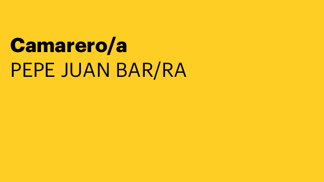 Camarero/a