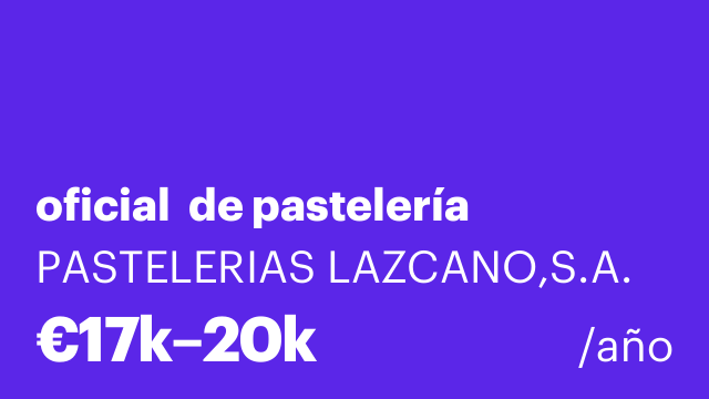 oficial  de pastelería