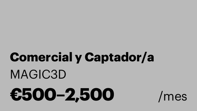 Comercial y Captador/a