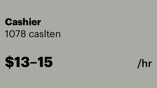 Cashier