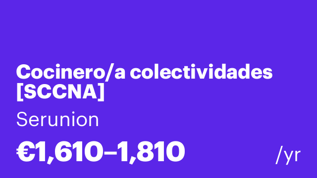 Cocinero/a colectividades [SCCNA]