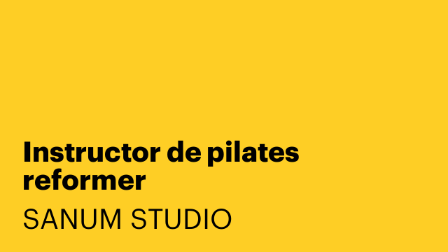 Instructor de pilates reformer