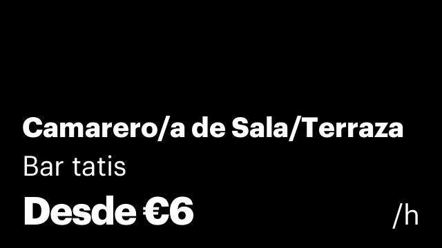Camarero/a de Sala/Terraza