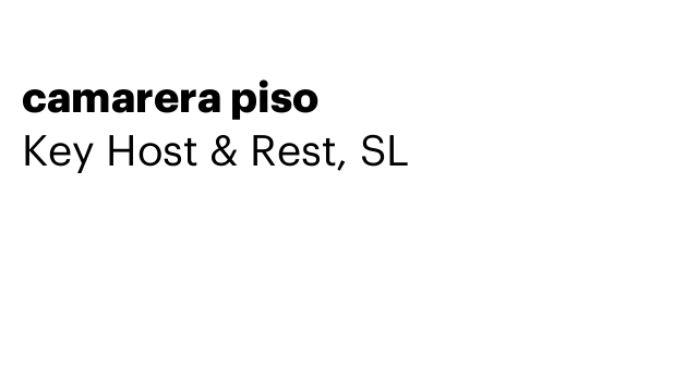 camarera piso