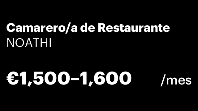 Camarero/a de Restaurante