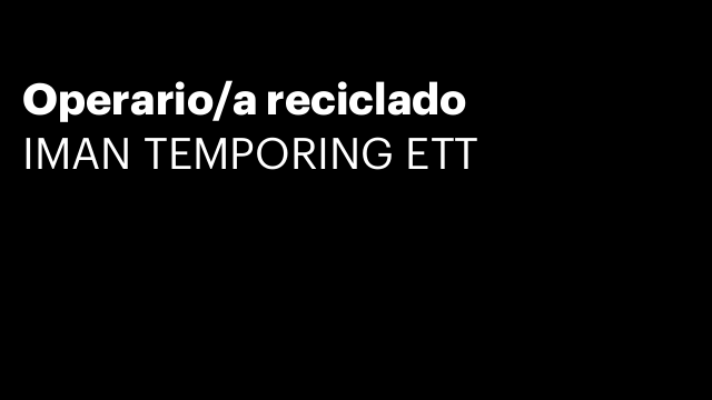 Operario/a reciclado