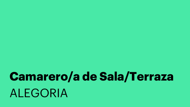 Camarero/a de Sala/Terraza