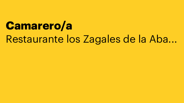 Camarero/a