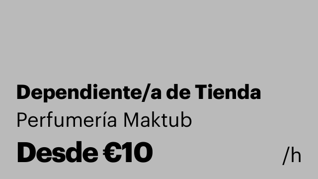 Dependiente/a de Tienda