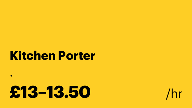 Kitchen Porter