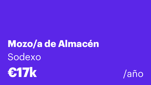 Mozo/a de Almacén