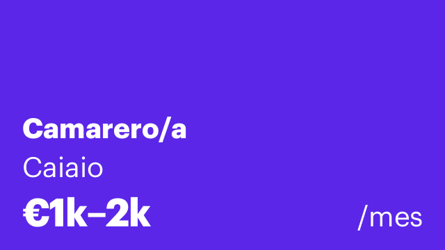 Camarero/a