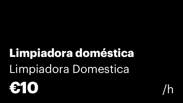 Limpiadora doméstica