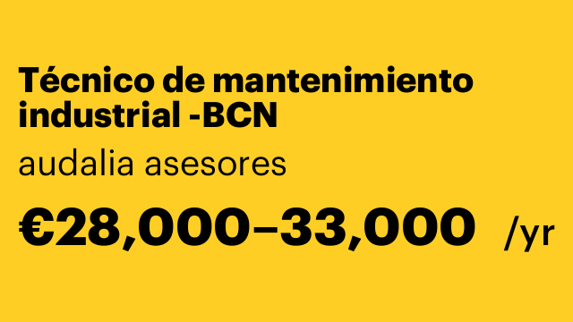 Técnico de mantenimiento industrial -BCN