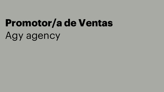 Promotor/a de Ventas