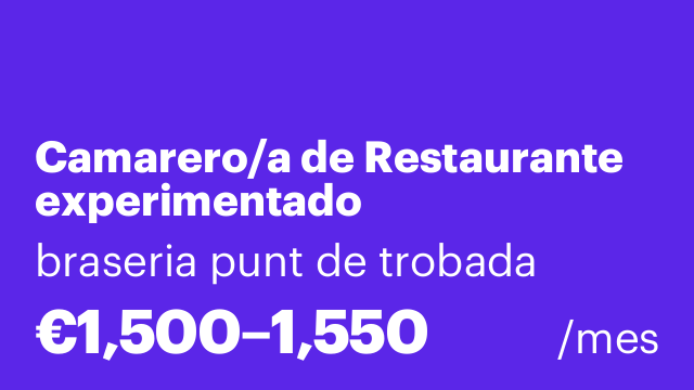 Camarero/a de Restaurante experimentado