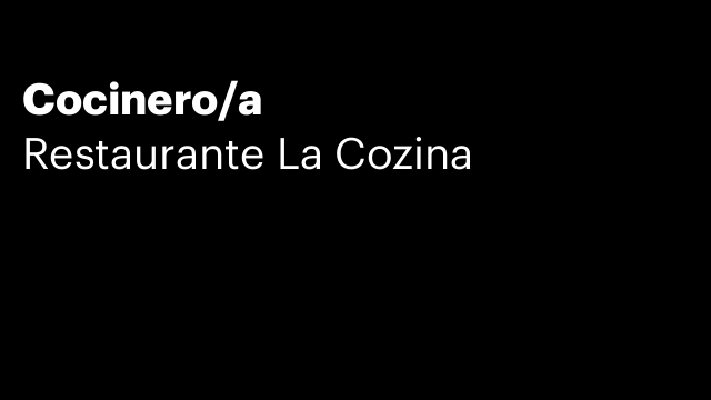 Cocinero/a