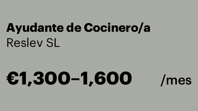 Ayudante de Cocinero/a