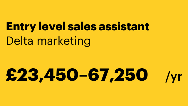 Entry level sales assistant
