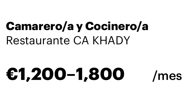 Camarero/a y Cocinero/a