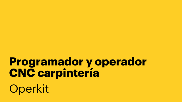 Programador y operador CNC carpintería