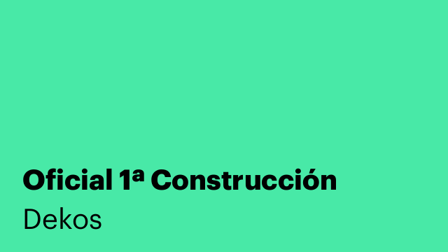 Oficial 1ª Construcción