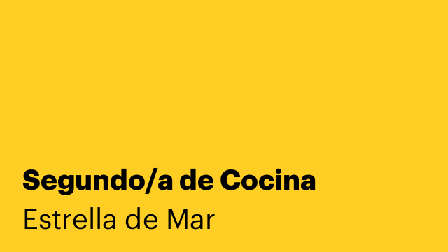 Segundo/a de Cocina