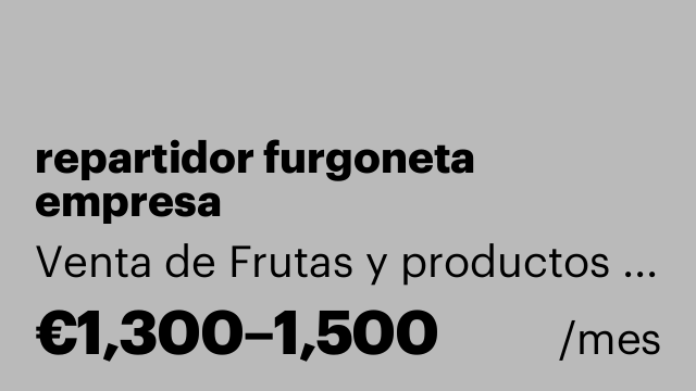 repartidor furgoneta empresa