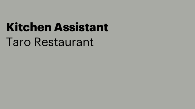 Kitchen Assistant