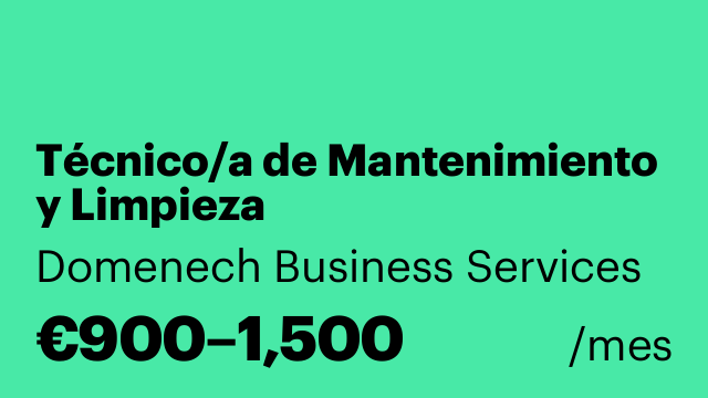 Técnico/a de Mantenimiento y Limpieza
