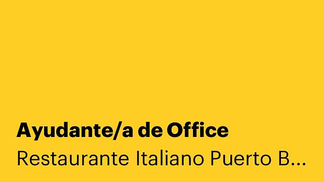 Ayudante/a de Office