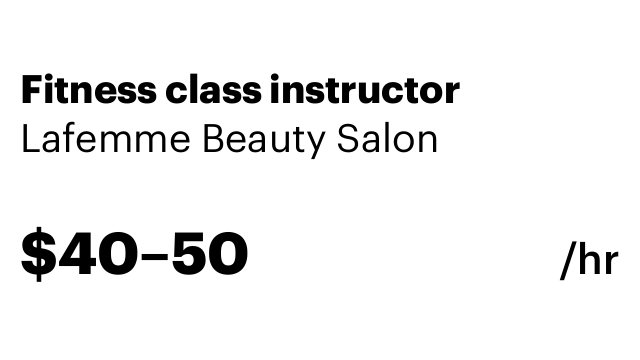 Fitness class instructor