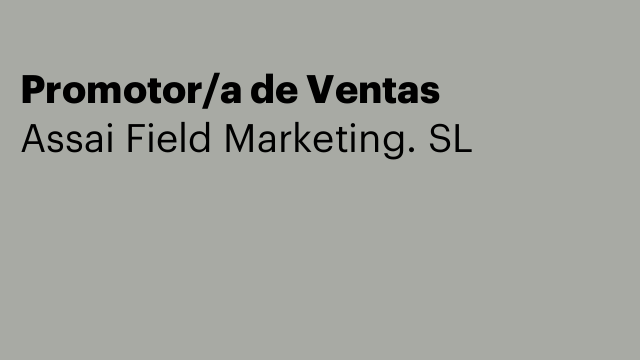 Promotor/a de Ventas