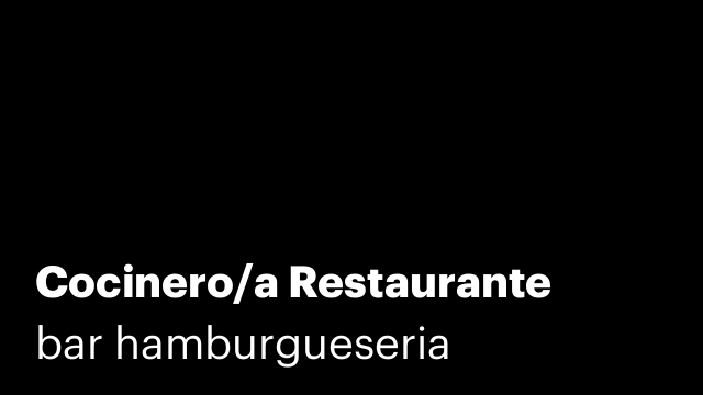 Cocinero/a Restaurante