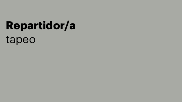 Repartidor/a