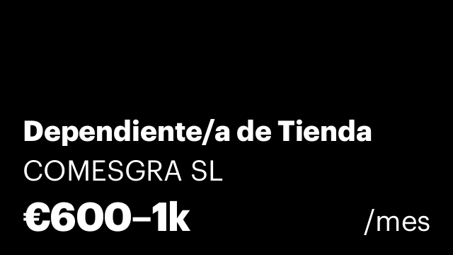 Dependiente/a de Tienda