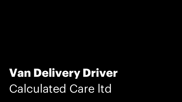 Van Delivery Driver